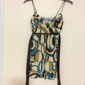 Trixxi, women's Brown and Blue Floral dress